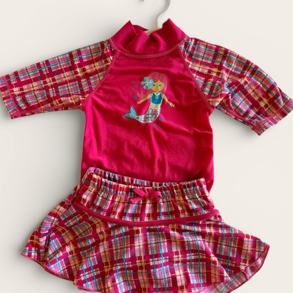 Uv Skinz Other - Kids Mermaid Swim Coverup - Pink Plaid